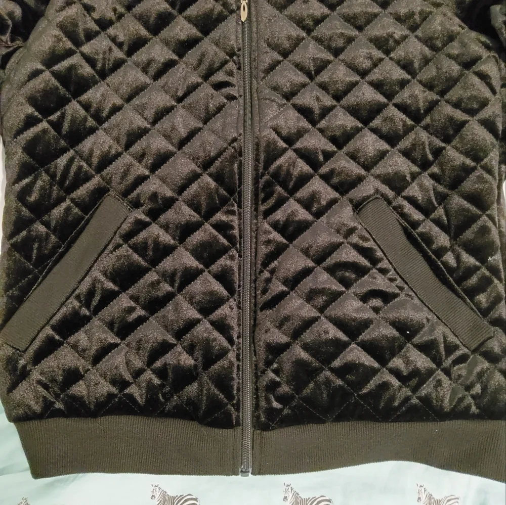 Antthony Original Zip Front Black Quilted Long Sleeve Jacket Size M - Picture 9 of 9